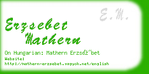 erzsebet mathern business card